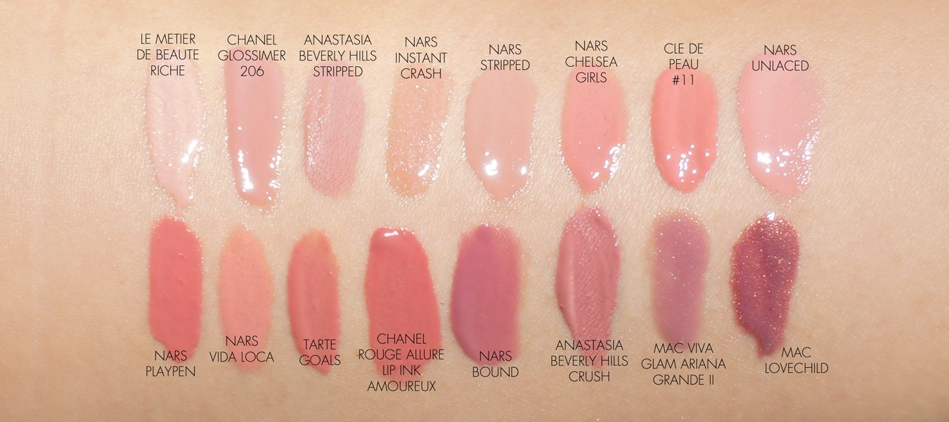 The Beauty Look Book NARS Velvet Lip Glide swatch comparisons
