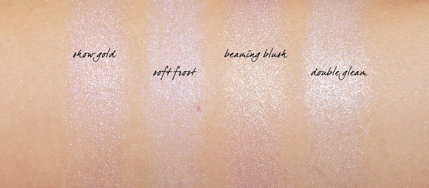 MAC Extra Dimension Skinfinish swatches