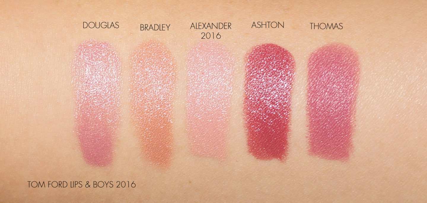 Tom Ford Lips and Boys 2016 The Beauty Look Book swatches