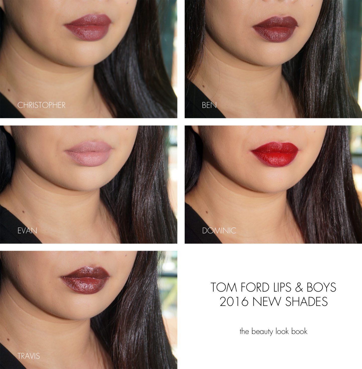 Tom Ford Lips and Boys 2016 Christopher, Ben, Evan, Dominic, Travis
