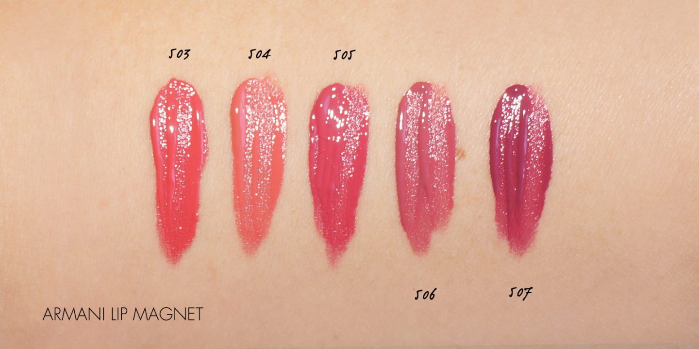 Armani Lip Magnet Review and Swatches 503, 504, 505, 506 and 507 naturals