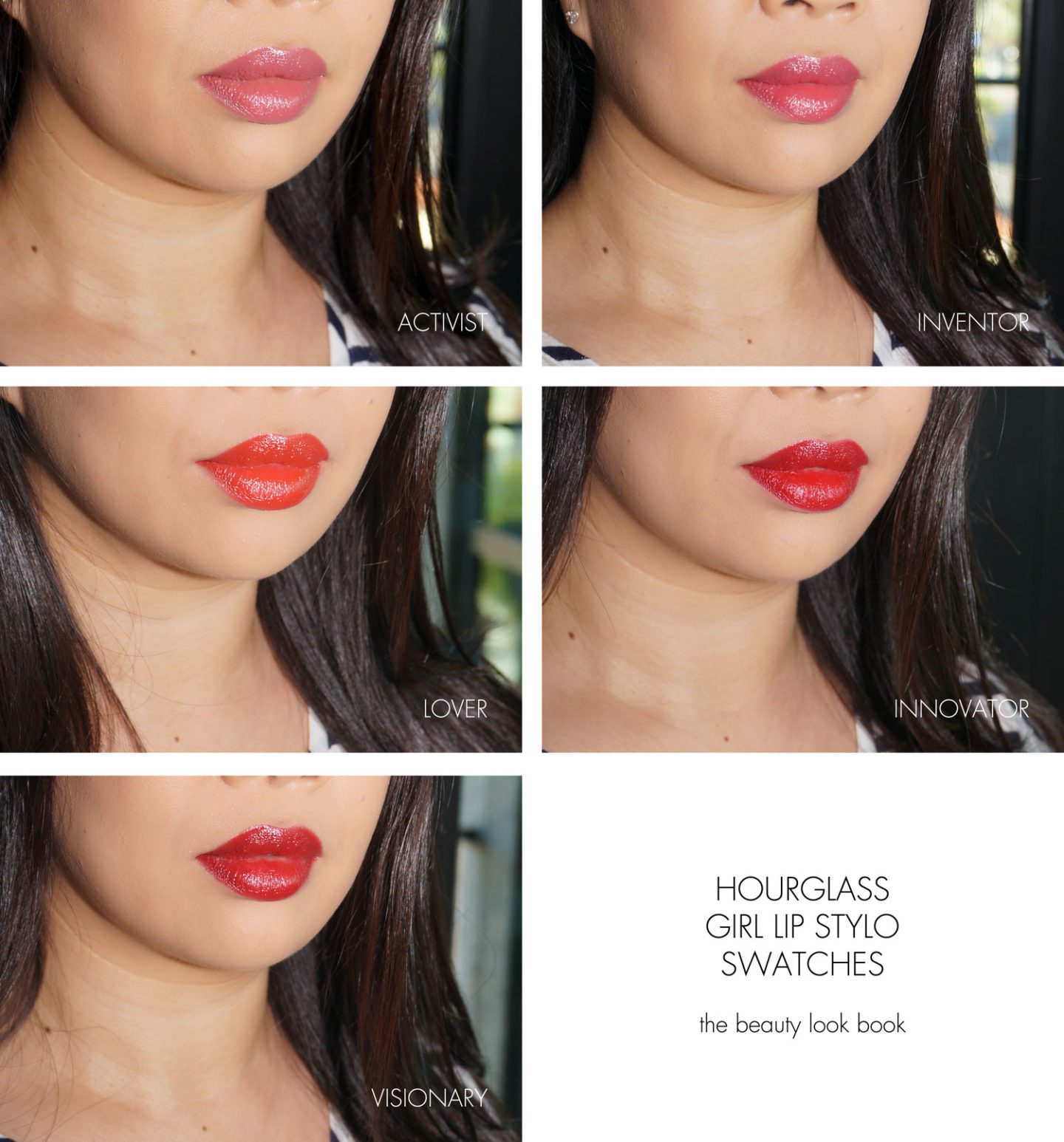 Hourglass GIRL Lip Stylo Lip Swatches Activist, Inventor, Lover, Innovator, Visionary | The Beauty Look Book