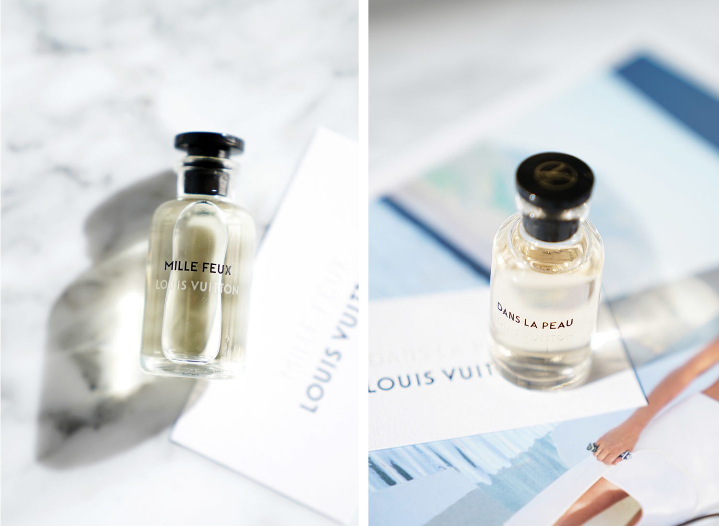 Louis Vuitton Perfume Mille Feux and Dans La Peau Review Miniature Set