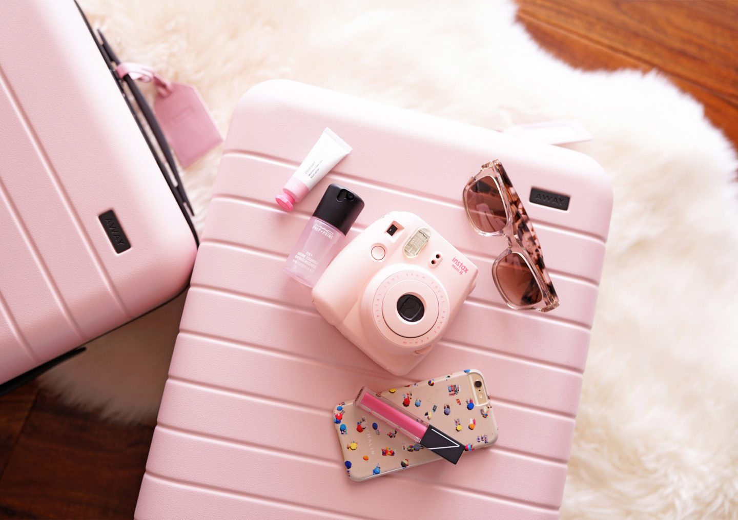 Away x Popsuki Pink Luggage | The Beauty Look Book