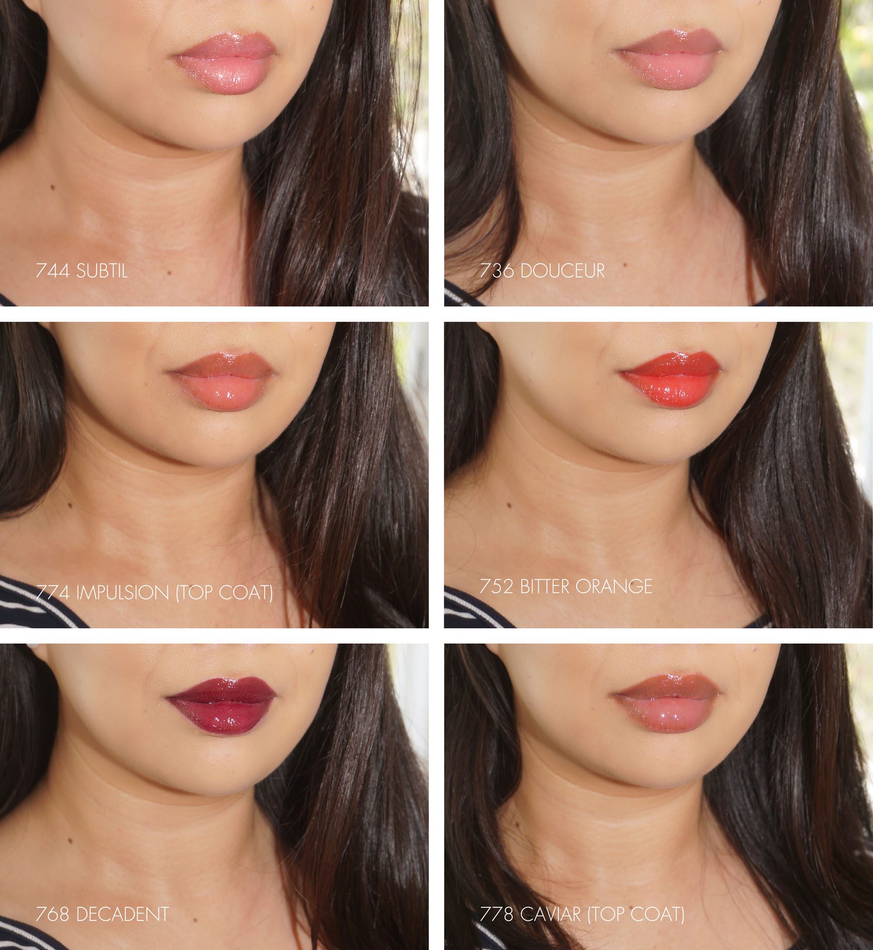 Chanel Rouge Coco Gloss Swatches - The Beauty Look Book