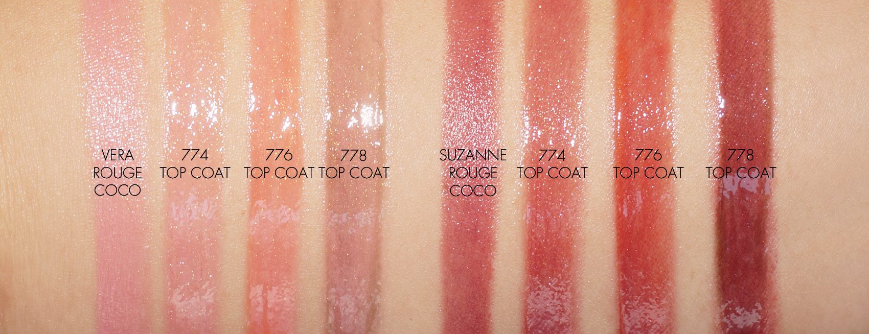 chanel coco gloss swatches