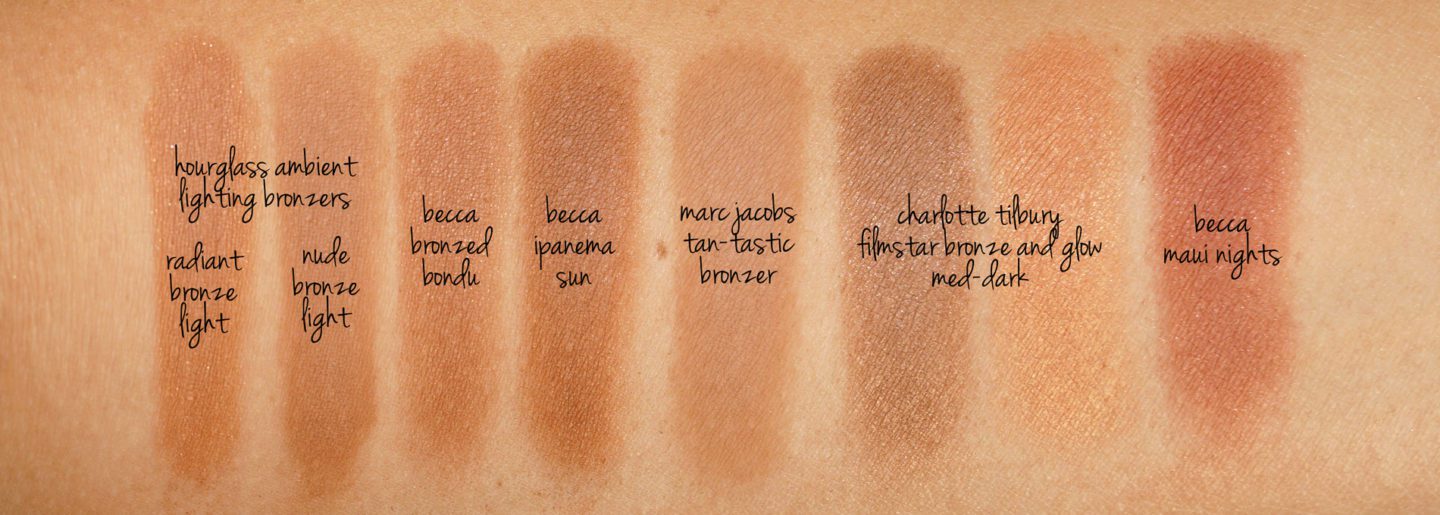 Becca Sunlit Bronzer Comparison Swatches | The Beauty Look Book