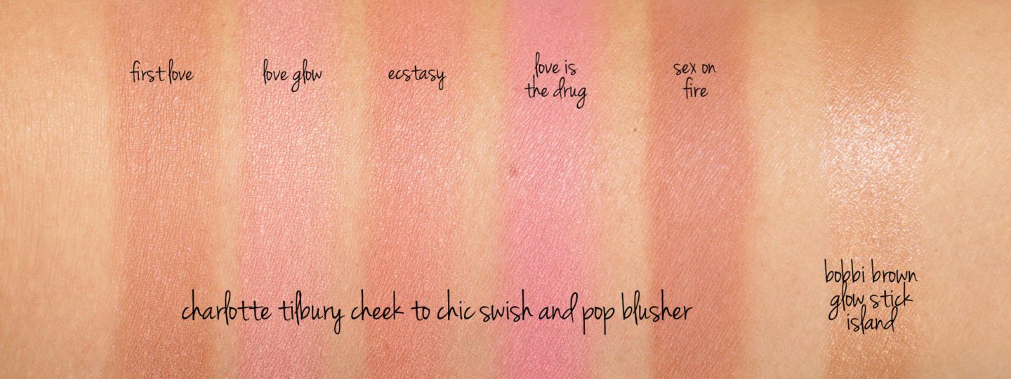 Charlotte Tilbury Cheek to Chic Swatches and Bobbi Brown Glow Stick Island | The Beauty Look Book