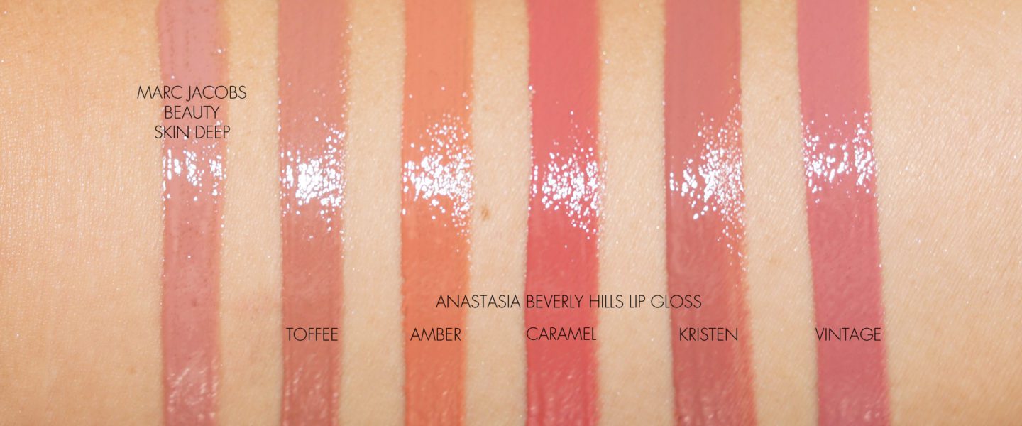 Marc Jacobs Skin Deep and Anastasia Beverly Hills Lip Gloss swatched | The Beauty Look Book