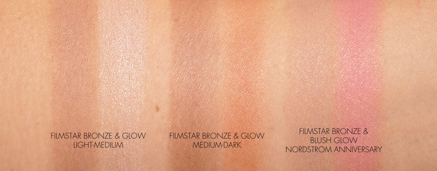 Charlotte Tilbury Filmstar Bronze and Glow Light Medium, Medium Dark and Bronze and Blush Glow Set Swatches | The Beauty Look Book