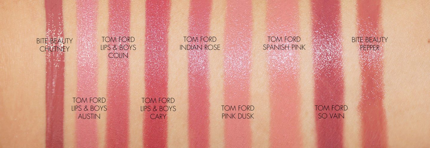 Tom Ford Indian Rose Swatch comparisons