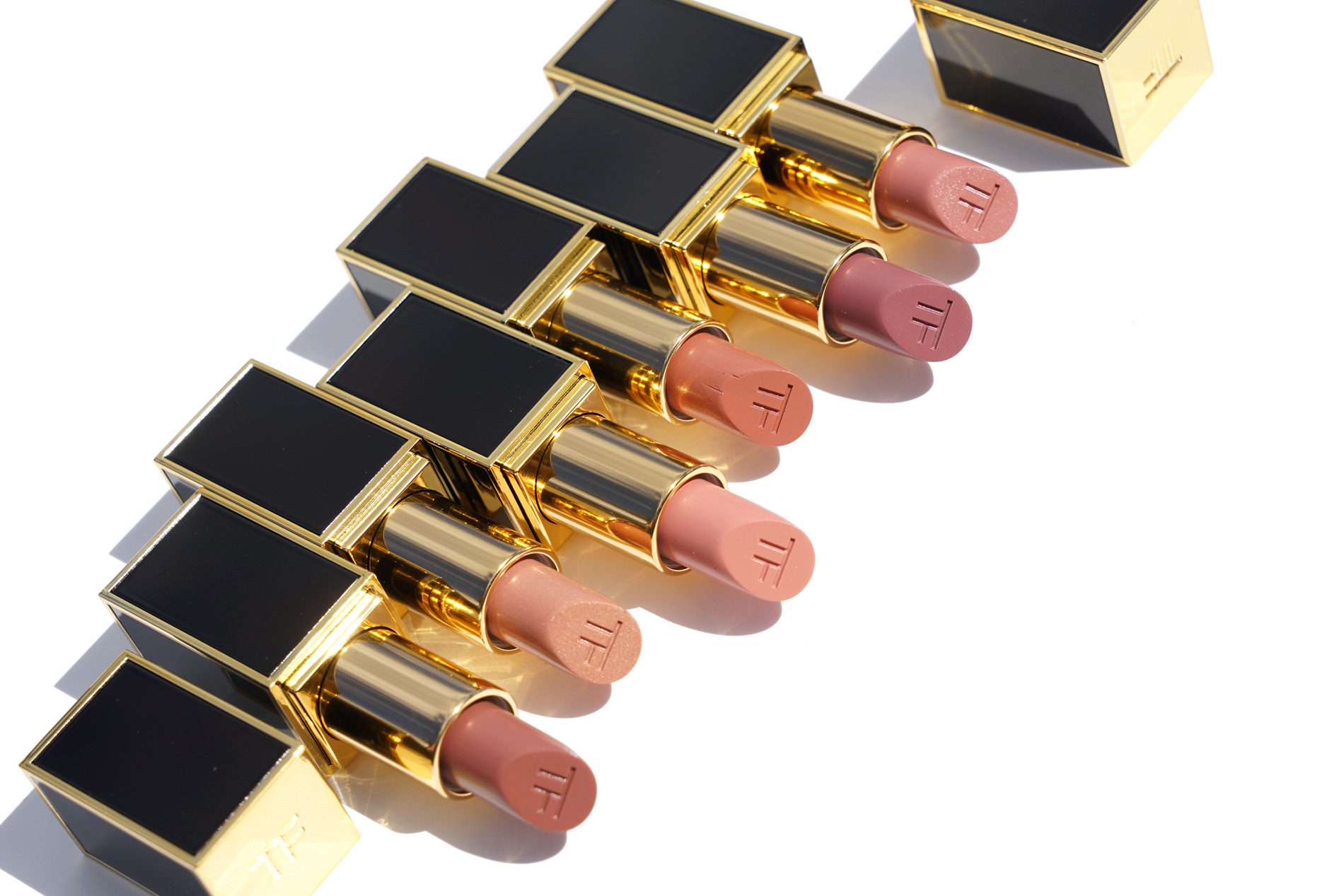 Swatches of the Tom Ford Lipsticks in Age of Consent, Spiced Honey