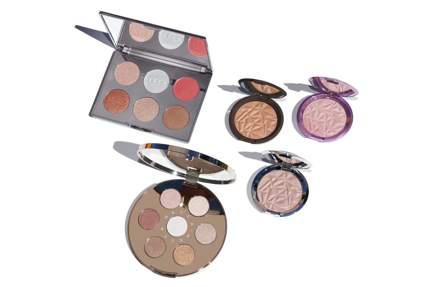 Becca Apres Ski Palettes, Shimmering Skin Perfector Bronzed Amber, Lilac Geode and Smoky Quartz