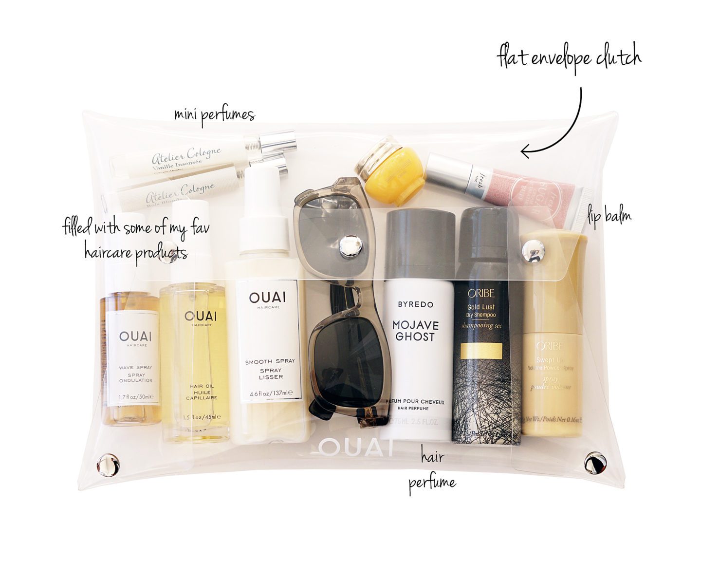 Ouai Clear Envelope Clutch | The Beauty Look Book