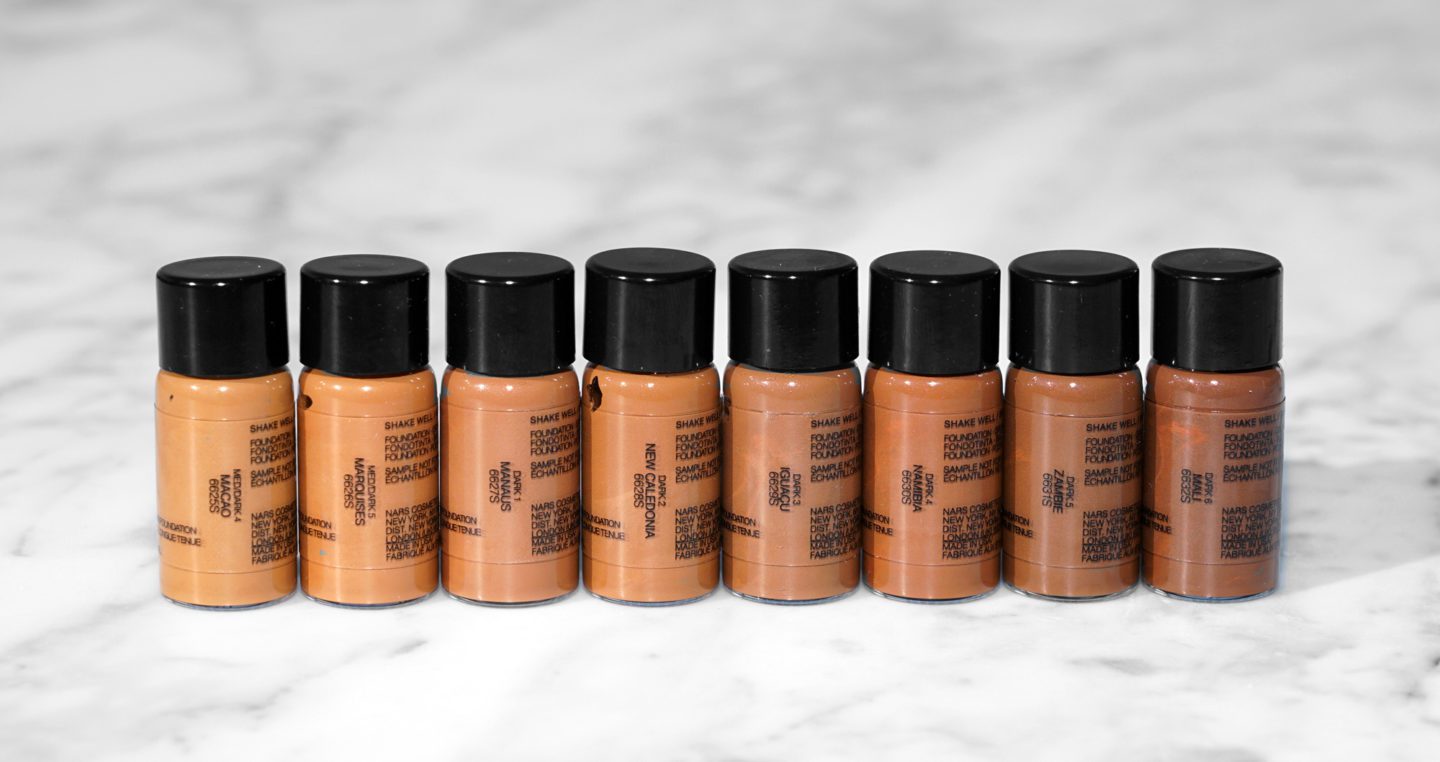 NARS Natural Radiant Longwear Foundation Swatches