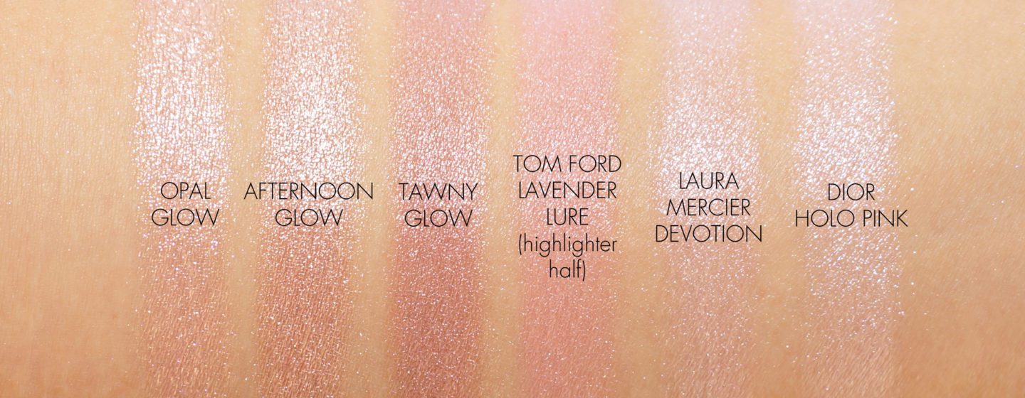 Bobbi Brown Highlighting Powder Opal Glow swatch comparisons | The Beauty Look Book