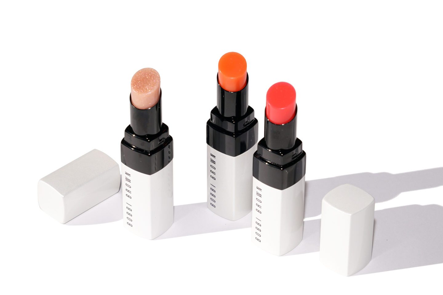 Bobbi Brown Extra Lip Tints Bare Pink Sparkle, Bare Melon and Bare Popsicle 