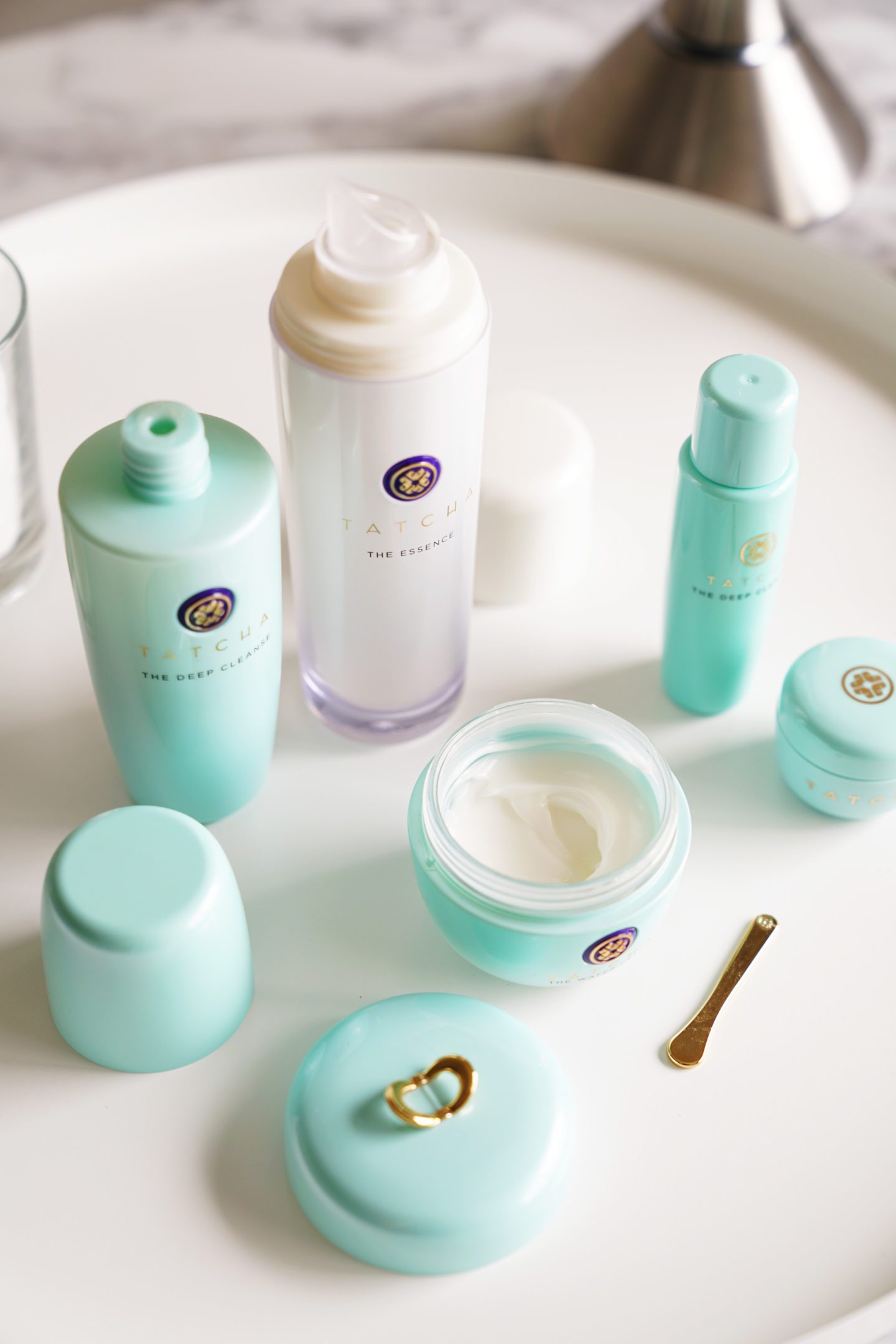 Tatcha The Deep Cleanse, Water Cream, Essence | The Beauty Look Book