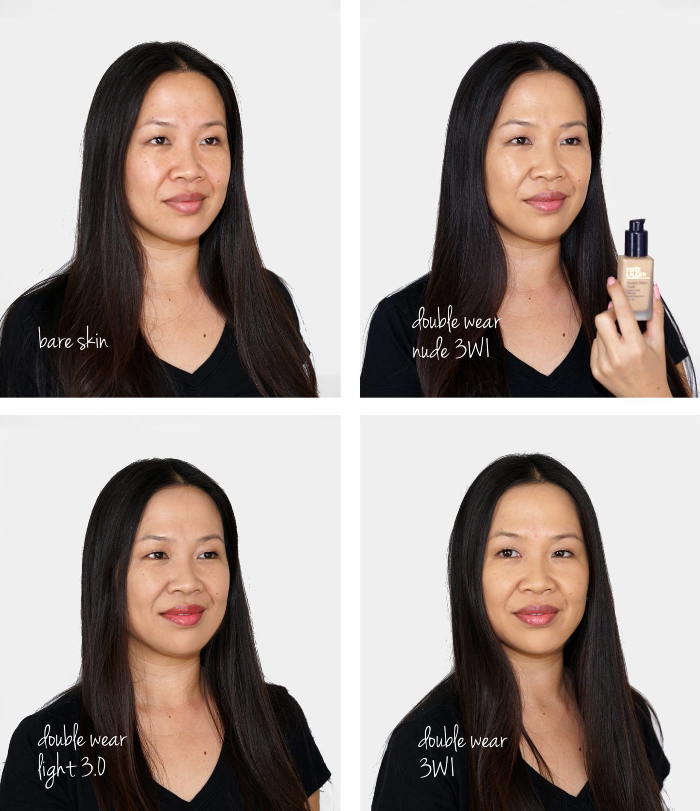 Estee Lauder Double Wear Foundation swatches | The Beauty Look Book