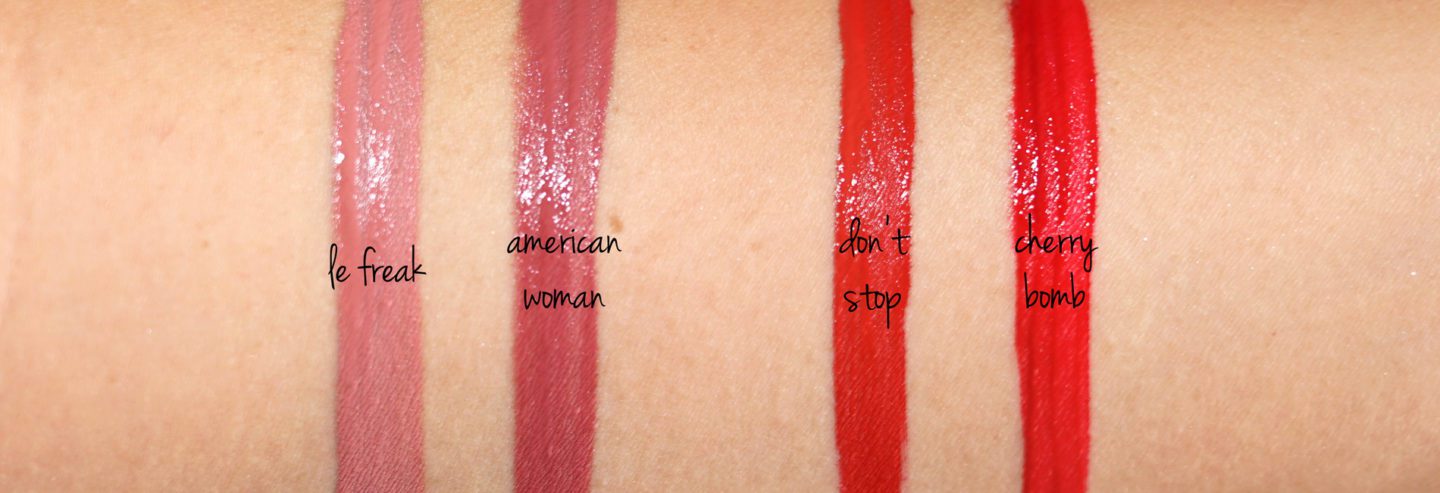 NARSissist Wanted Power Pack Lip Kit swatches Cool Nudes and Hot Reds