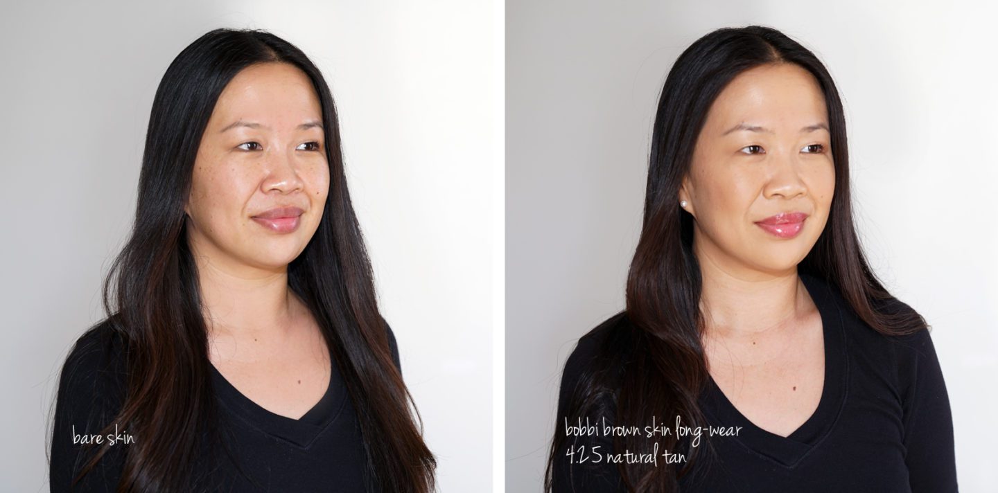Bobbi Brown Skin Long-Wear Foundation Review and Swatches Natural Tan 4.25 swatches