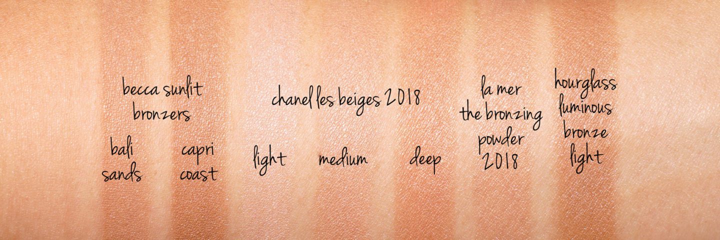 La Mer Bronzing Powder 2018 Swatch Comparisons via The Beauty Look Book