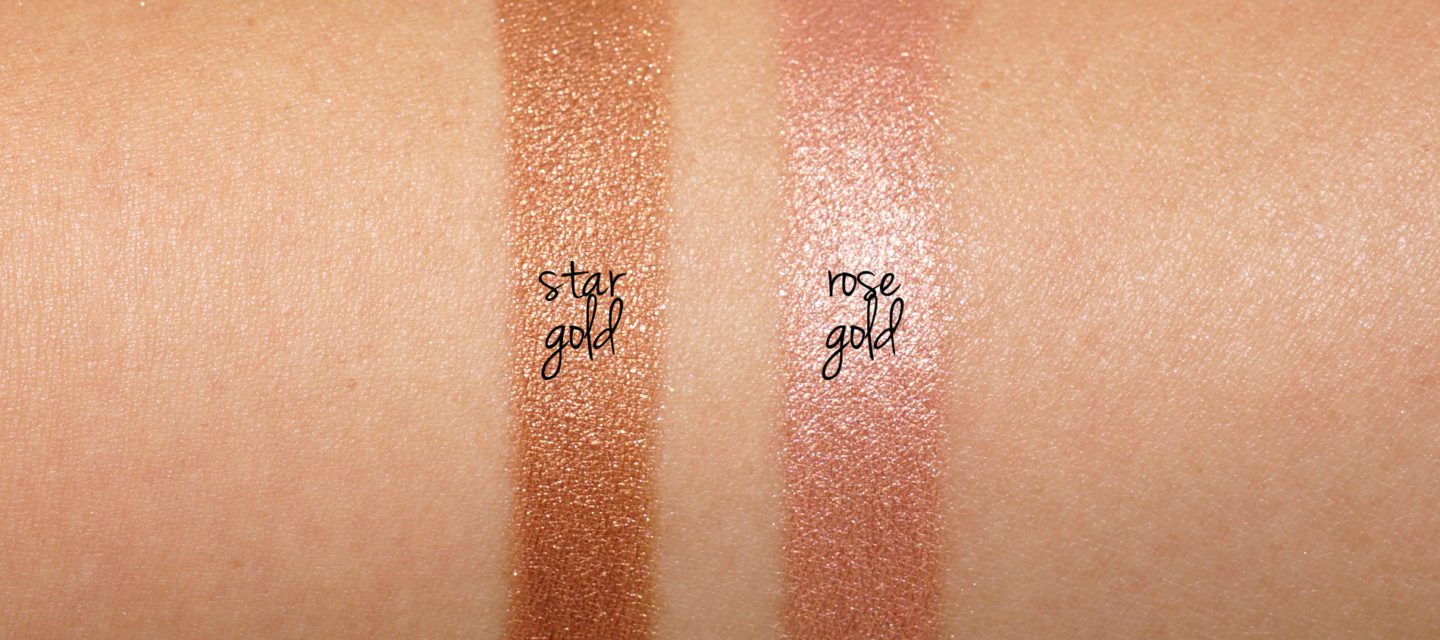 Charlotte Tilbury Eyes to Mesmerise Cream Shadows in Star Gold and Rose Gold Review + Swatches 