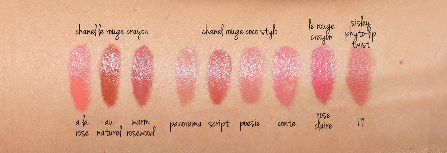 Chanel Le Rouge Crayon Lip Swatches Comparisons