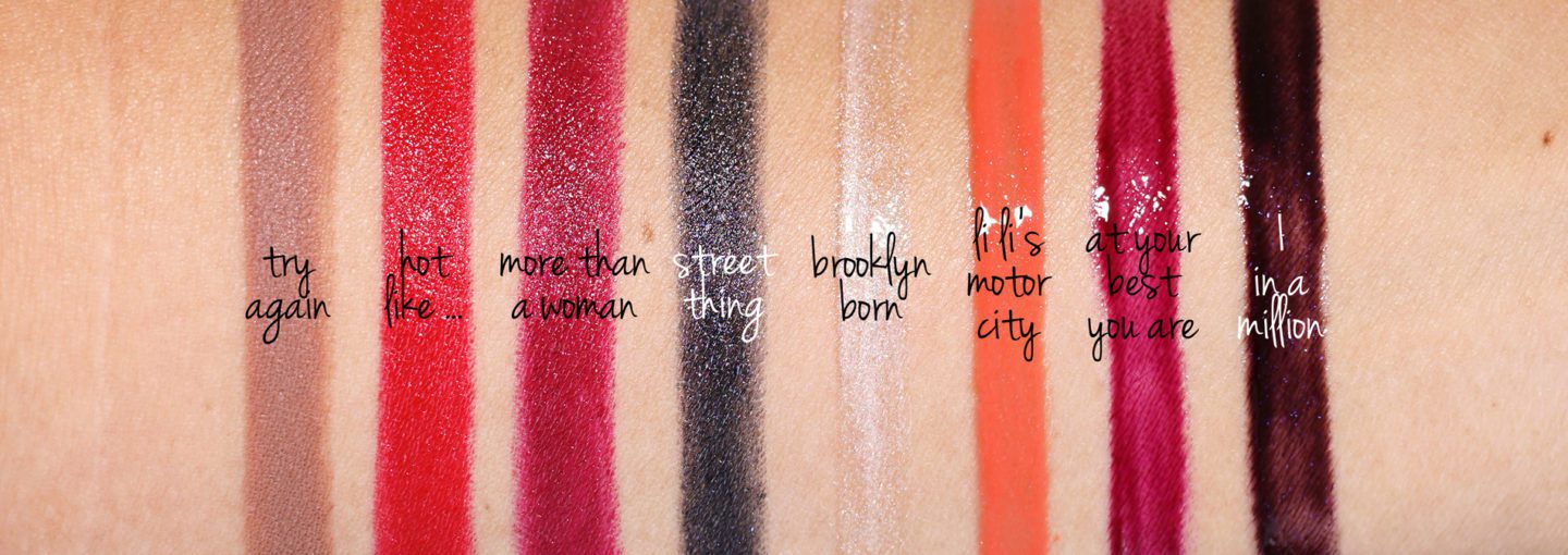 MAC Aaliyah Lipstick and Lipglass Swatches | The Beauty Look Book