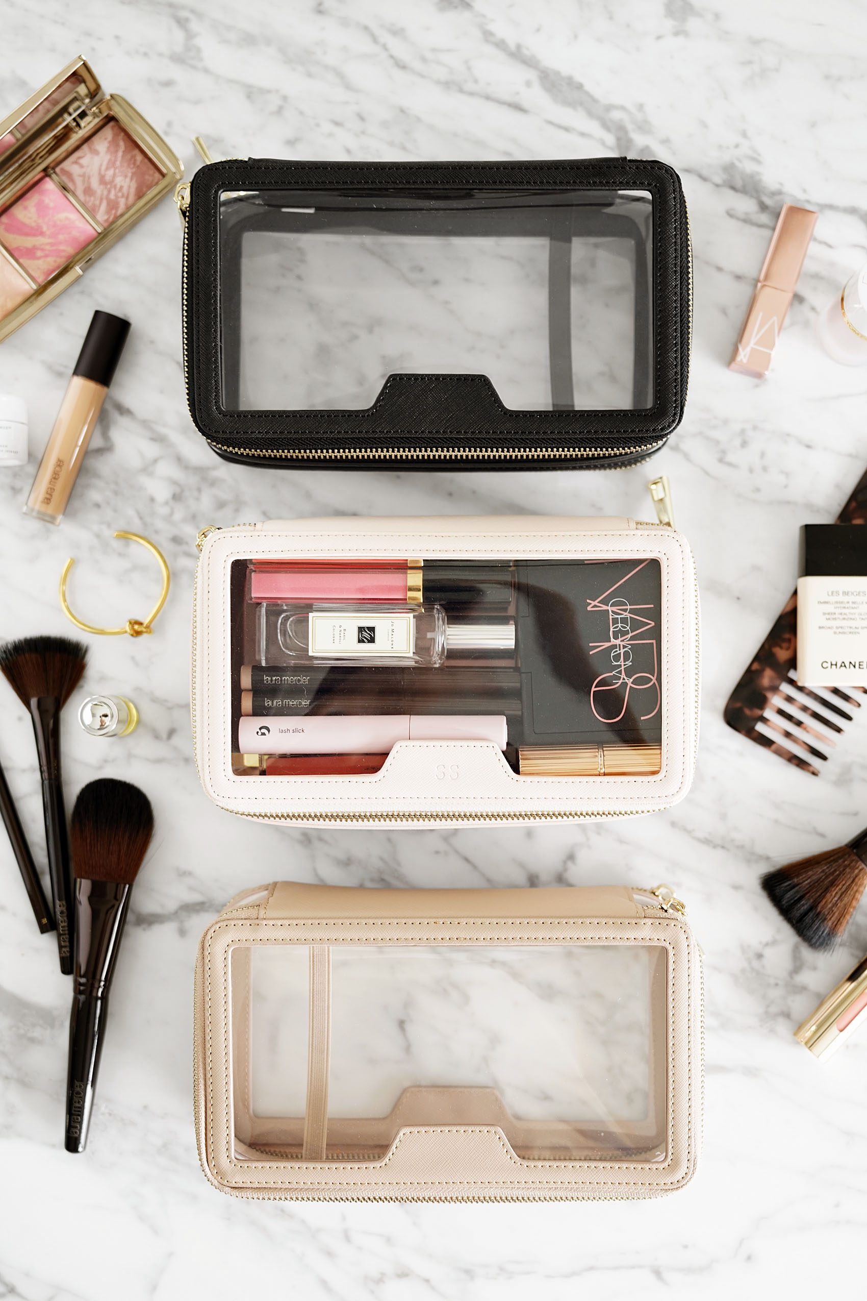 The Daily Edited Transparent Cosmetic Case vs. Anya Hindmarch Inflight Cosmetic  Case - The Beauty Look Book