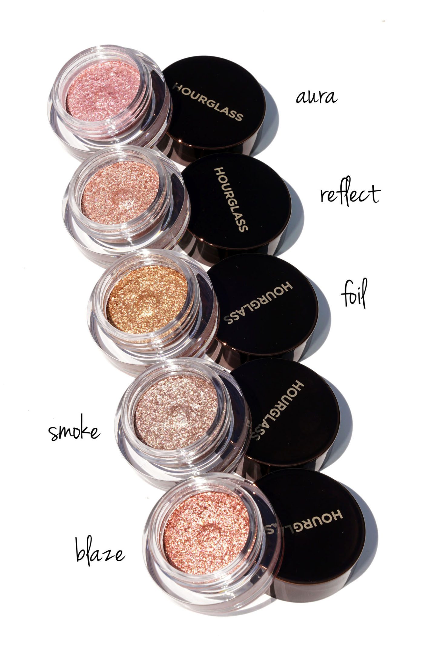 Hourglass Scattered Light Glitter Eyeshadow swatches | The Beauty Look Book