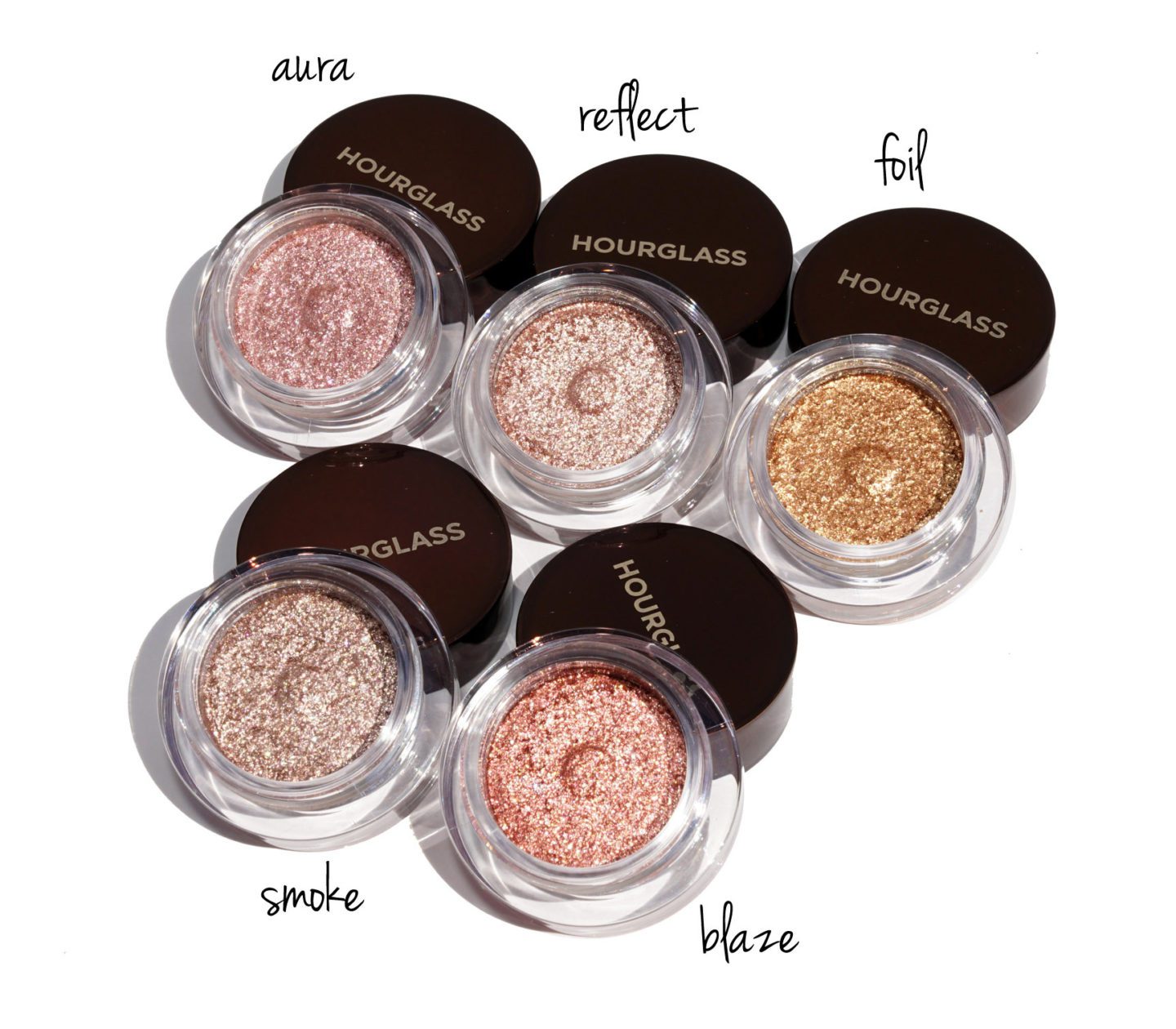 Hourglass Scattered Light Aura, Reflect, Foil, Smoke and Blaze | The Beauty Look Book
