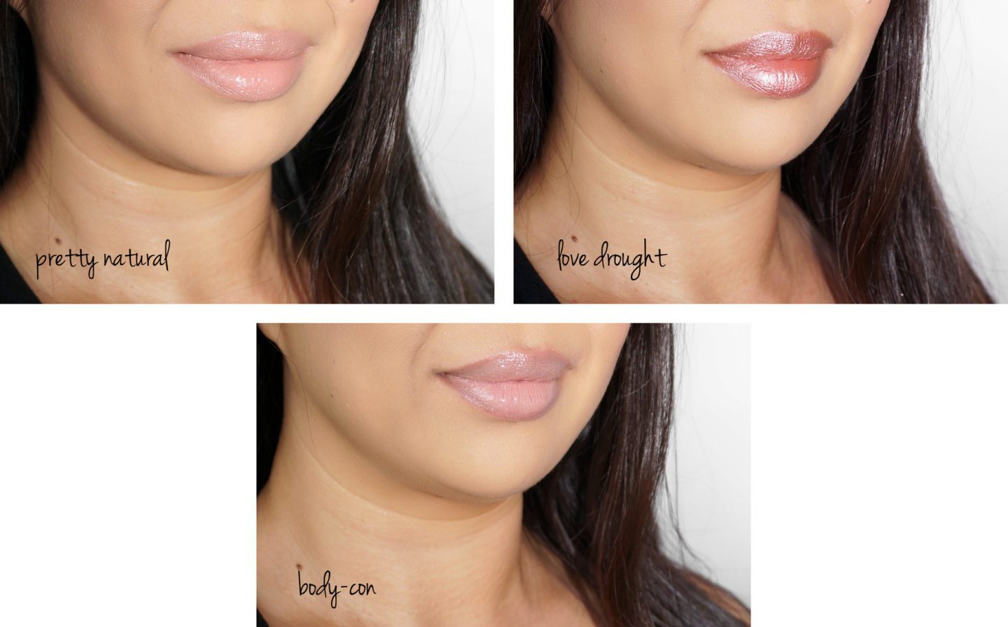 MAC Lip Trio Nude Nordstrom: Pretty Natural, Love Drought, Body-Con review and swatches