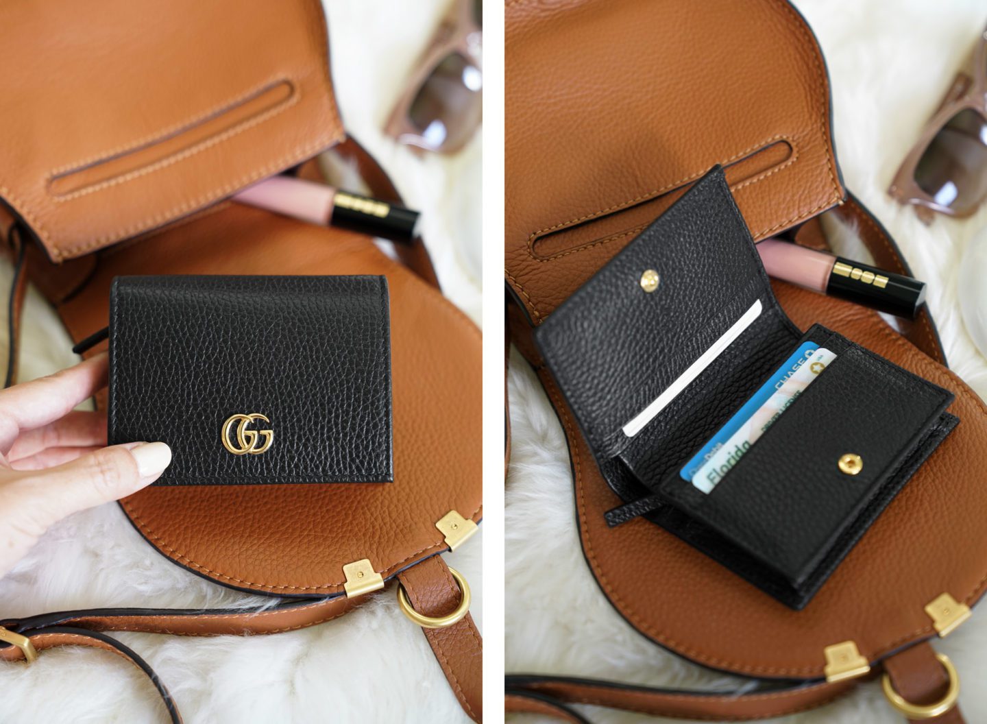 Gucci Petite Marmont Leather Card Case