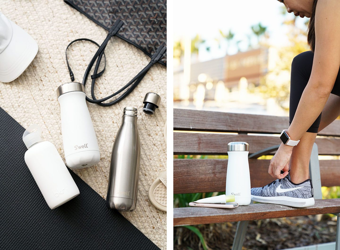BKR Bottle, S'well Traveler Moonstone and S'well Stainless Steel Water Bottle | The Beauty Look Book