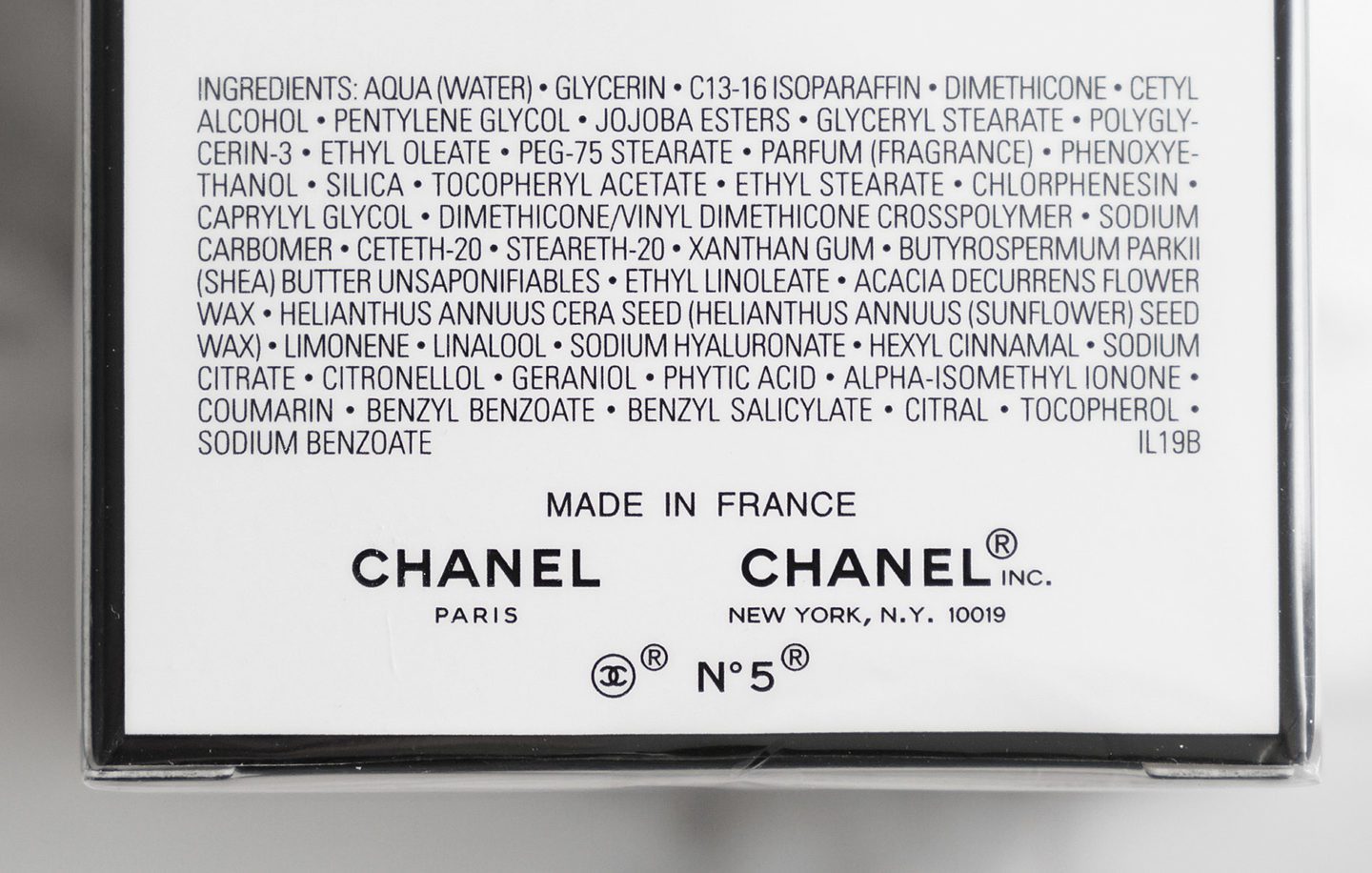 Chanel No 5 L'Eau On Hand Cream review ingredients