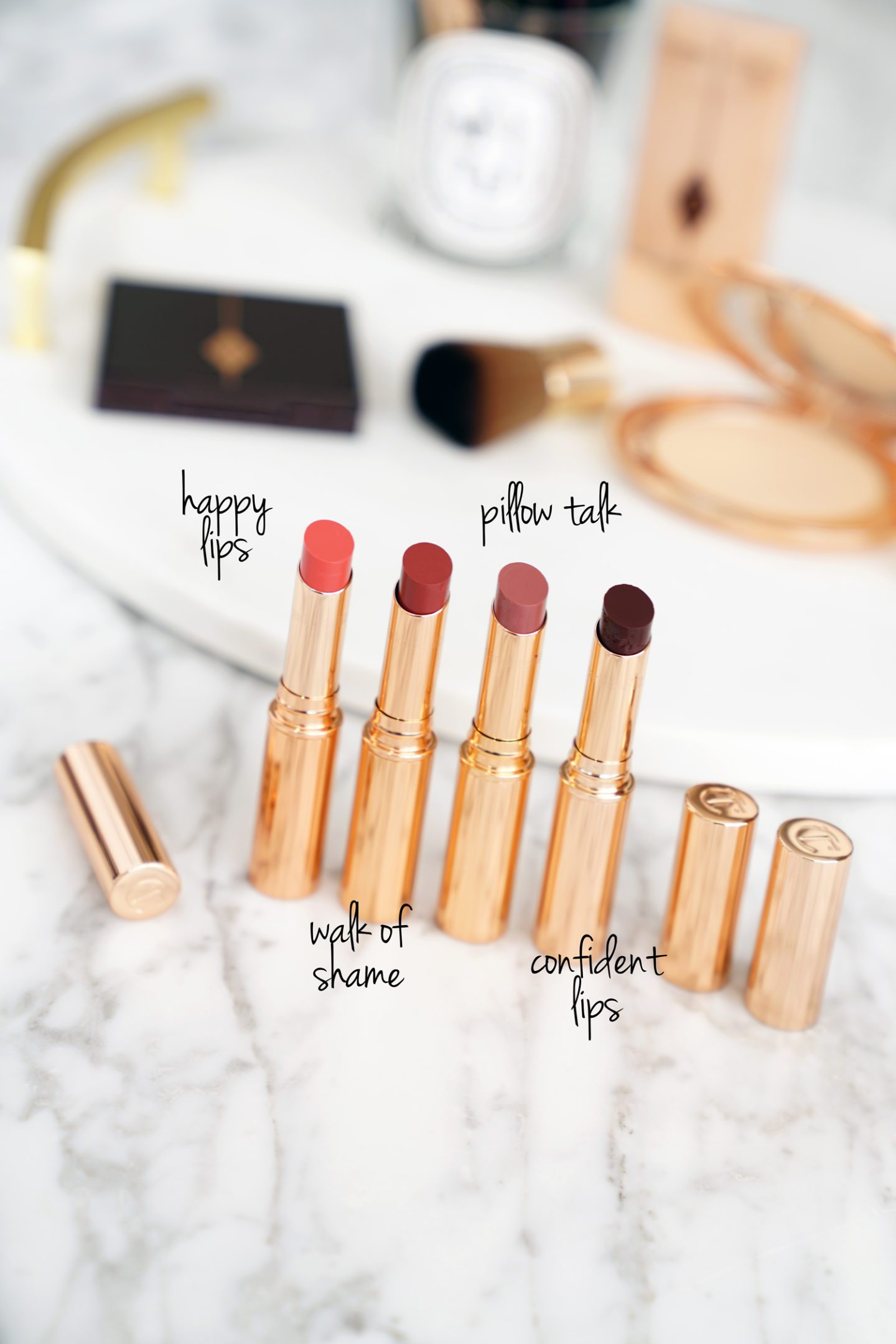 Charlotte Tilbury Superstar Lips Happy Lips, Walk of Shame, Pillow Talk and Confident Lips review
