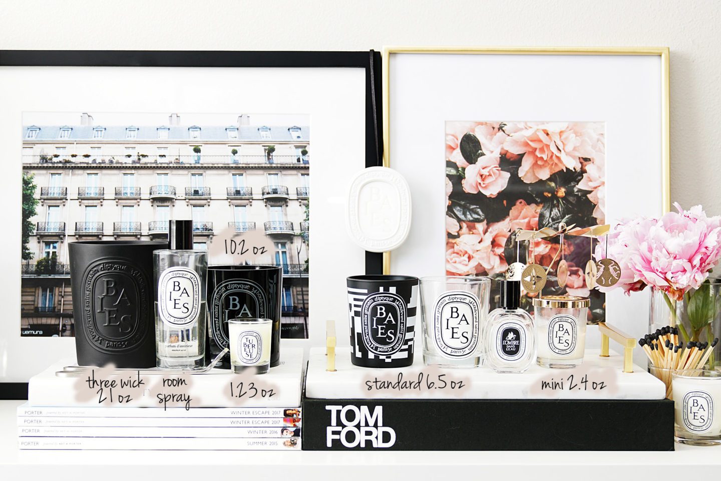 Diptyque Candle Sizes, Room Spray, Scented Oval and Perfume 