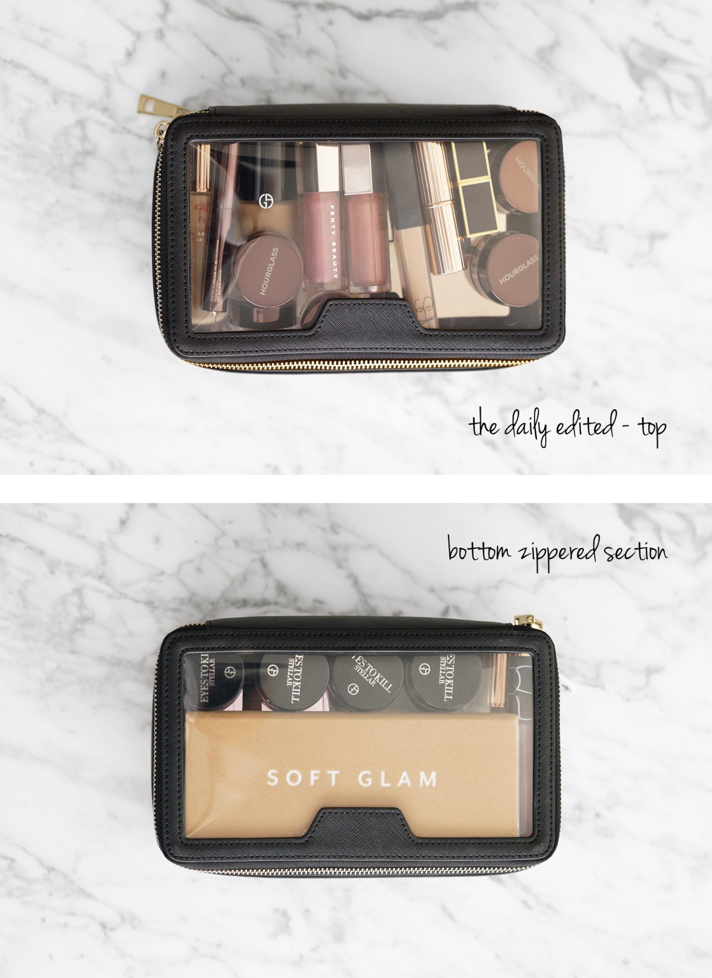 Travel Makeup Favorites in The Daily Edited Transparent Case