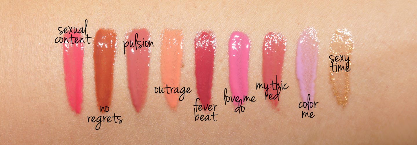NARS Lip Gloss Shade Extensions Swatches
