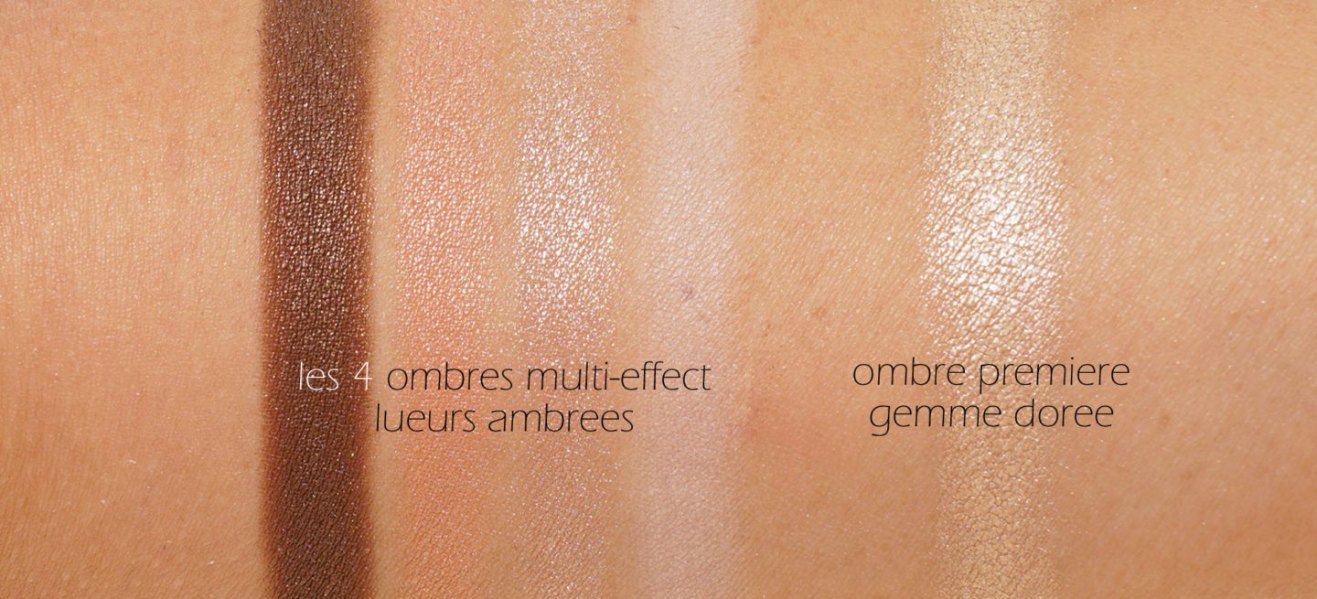Chanel Lueurs Ambrees and Gemme Doree swatches