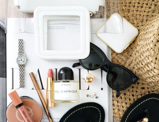 Staud Mini Shirley in White and Tory Burch Emmy Sandals