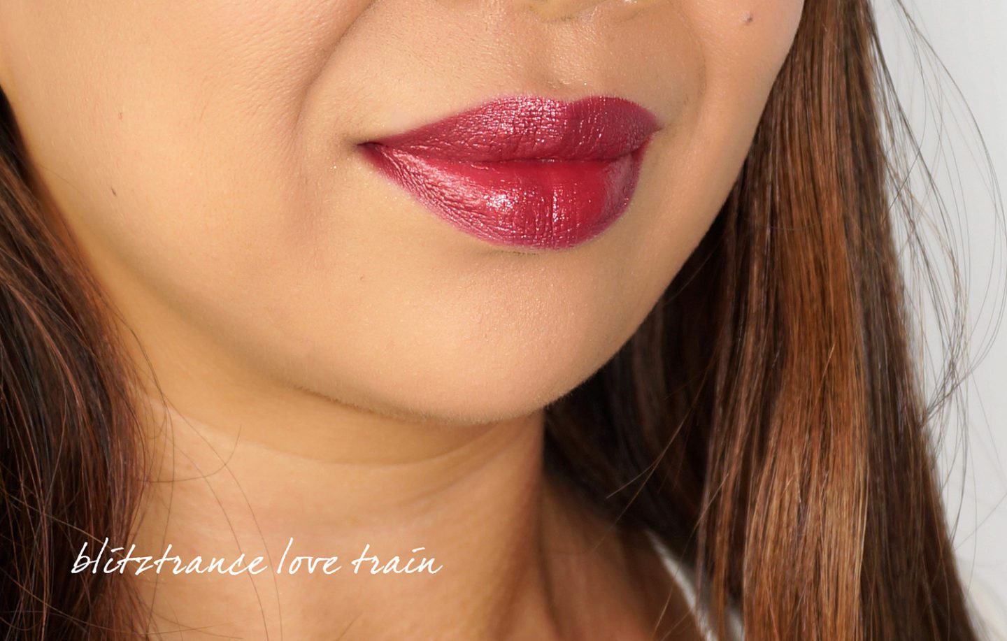 Pat McGrath BlitzTrance Lipstick Love Train swatch | The Beauty Look Book