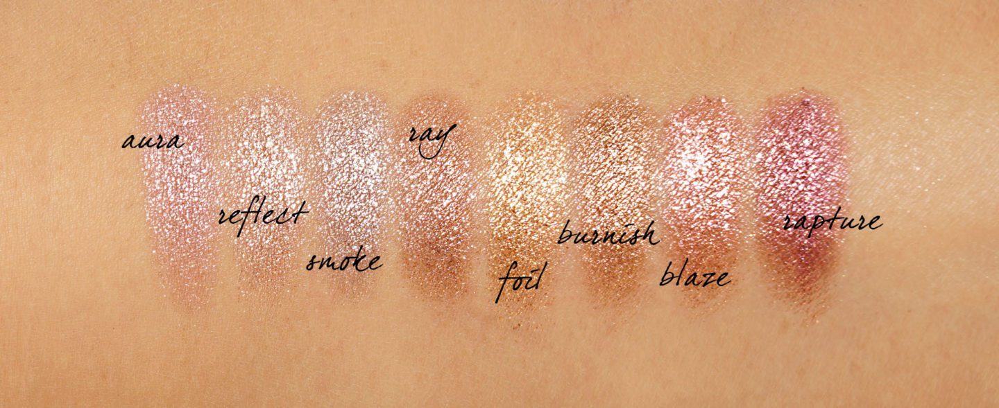 Hourglass Scattered Light Eye Shadow Swatches via The Beauty Look Book
