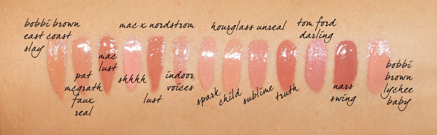 Nude Lip Gloss Swatches