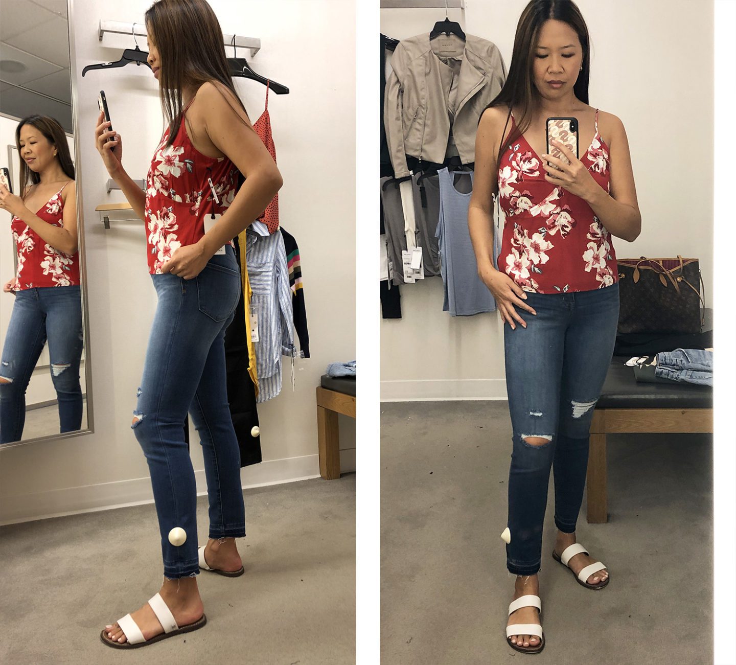Nordstrom Leith Camisole and Madewell Denim
