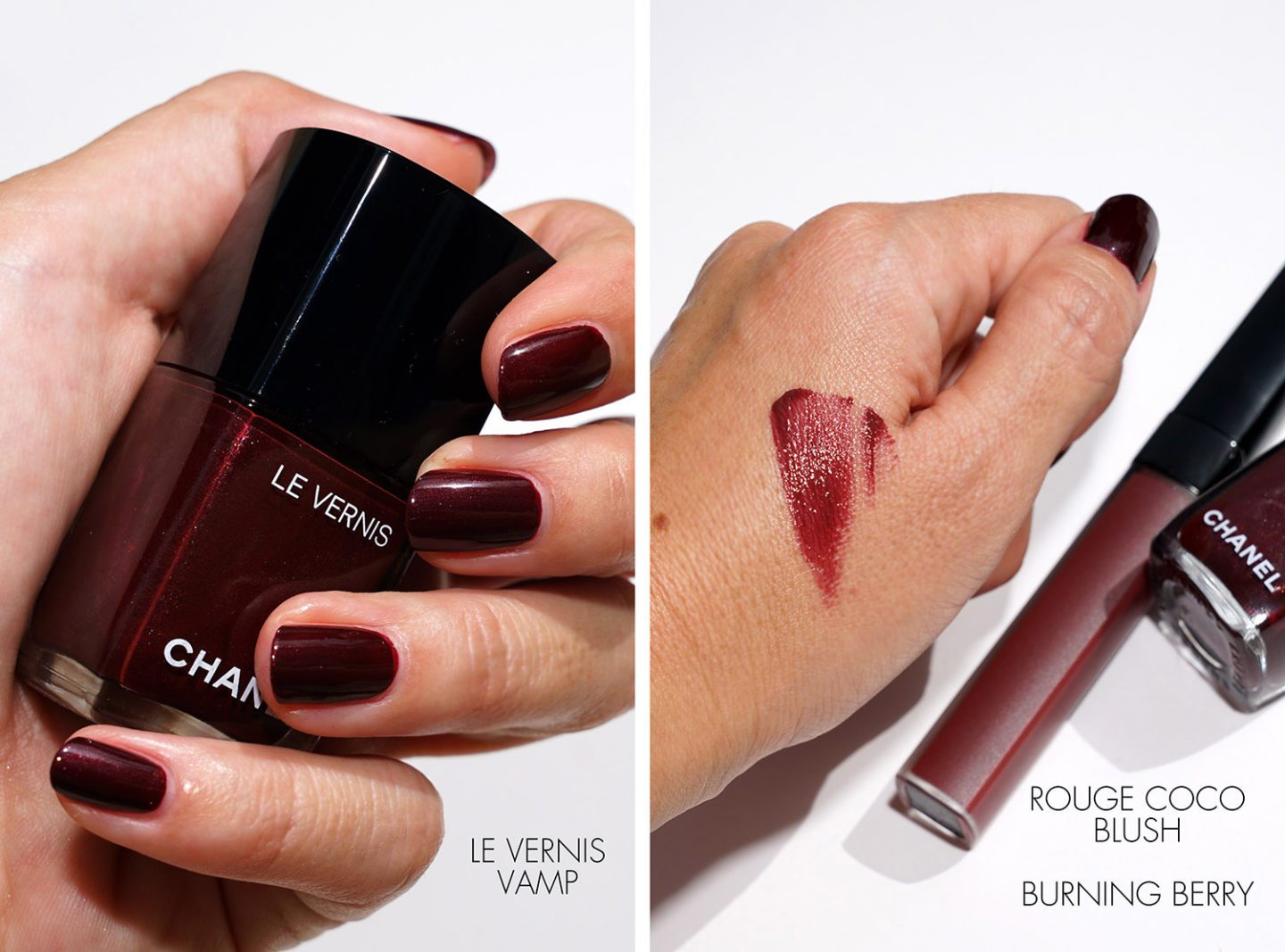 Chanel Le Vernis Vamp and Rouge Coco Blush in Burning Berry