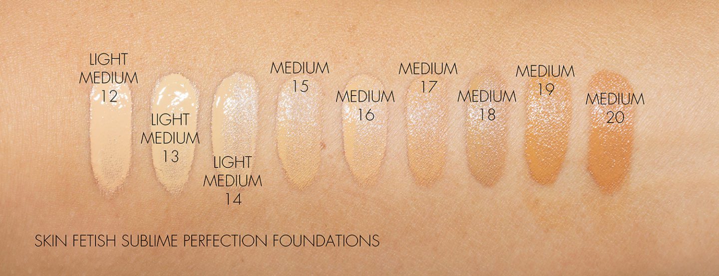 Pat McGrath Skin Fetish Foundation Swatches 12 through 20