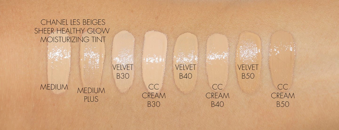 Chanel Foundation swatches