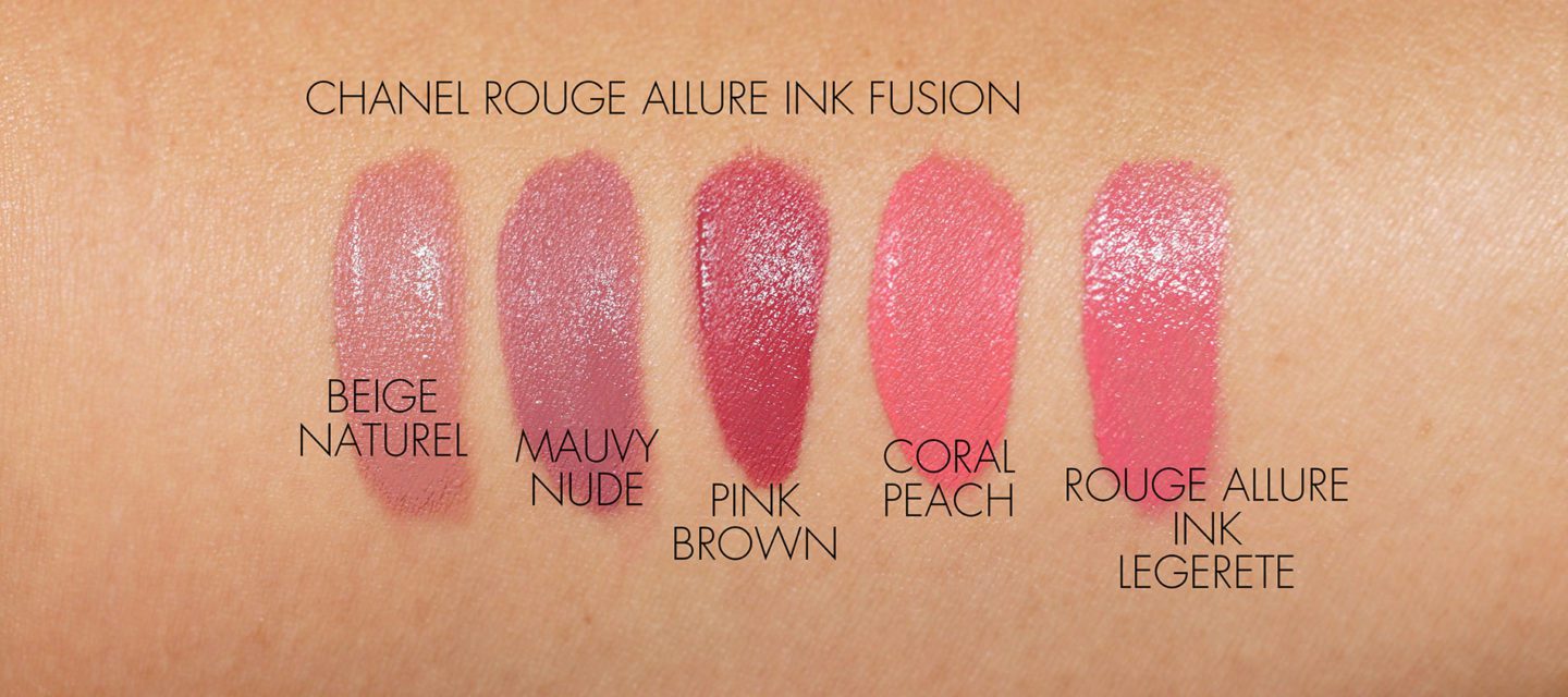 Chanel Rouge Allure Ink Fusion swatches